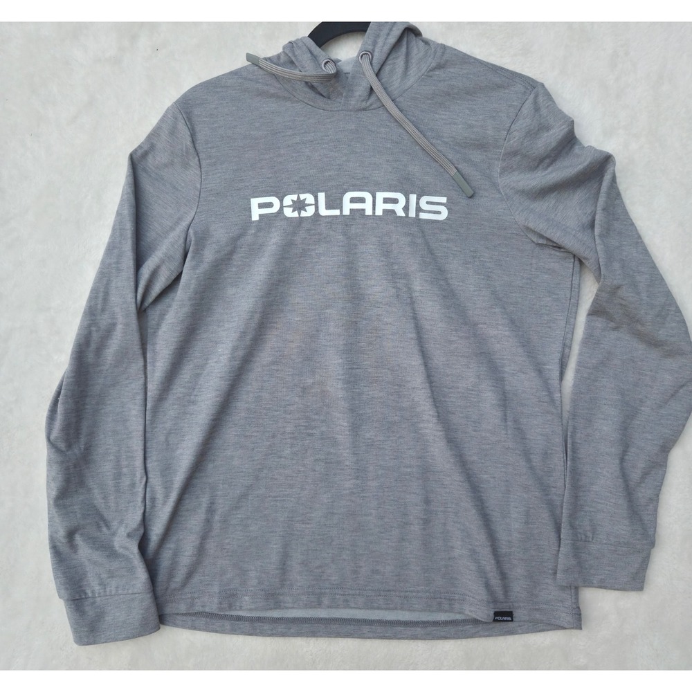 Polaris Women Hoodie M Gray UPF Performance Long Sleeve Sun Shirt P1174-000